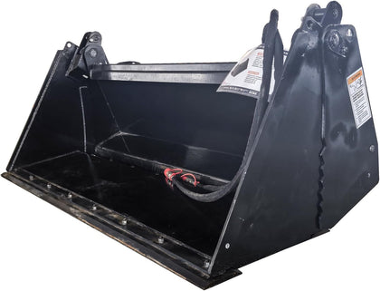 4‑in‑1 Skid Steer Bucket 72" Feeding Width Multi‑Purpose Grapple Bucket | Heavy‑Duty Attachment for Skid Steer &