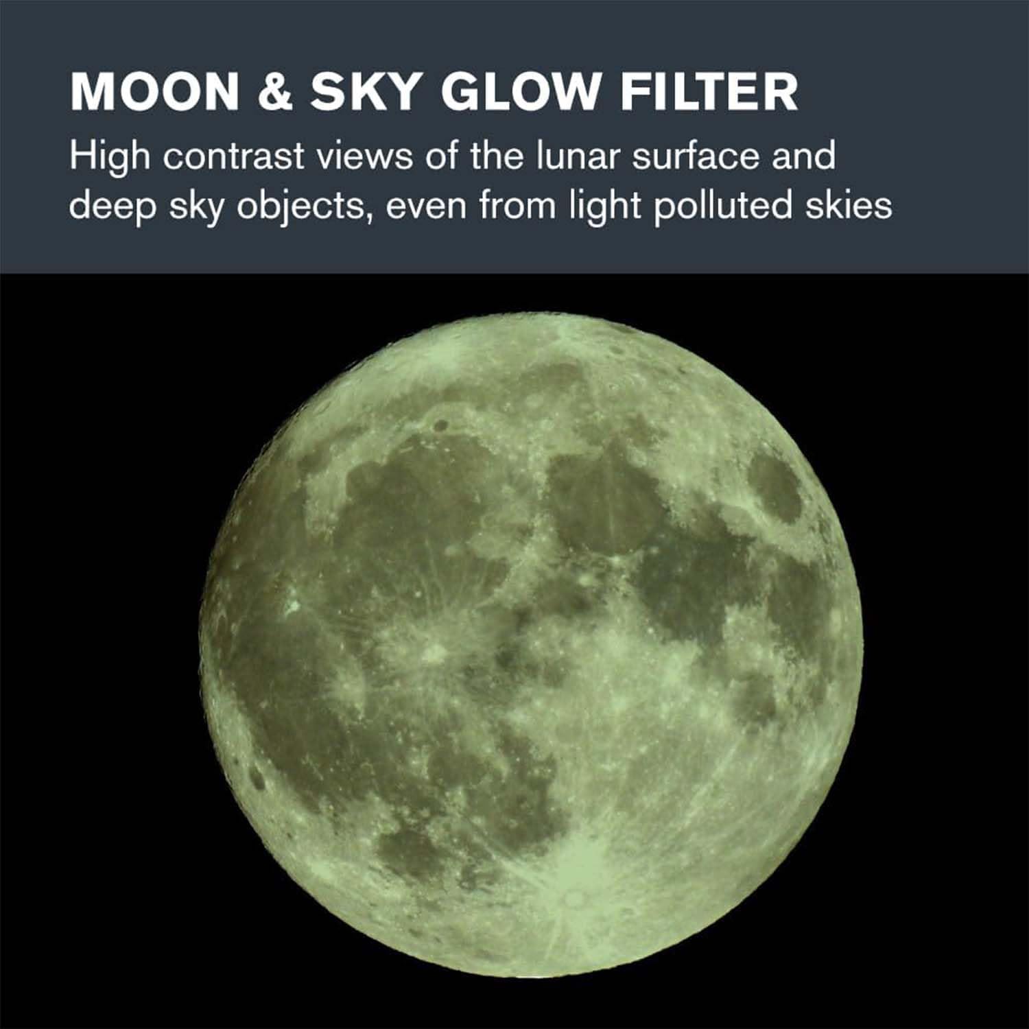 Moon Filter for Telescopes – Fits Most 1.25" Eyepieces | Reduces Lunar Glare, Improves Contrast, Reveals Surface