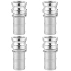 4 Pcs 2" Aluminum Camlock Fitting Cam Groove Coupler, 2" Part E