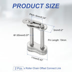 DTGN 2Pcs ISO(DIN) 04B-3 Roller Chain Connect Link, 6mm Pitch