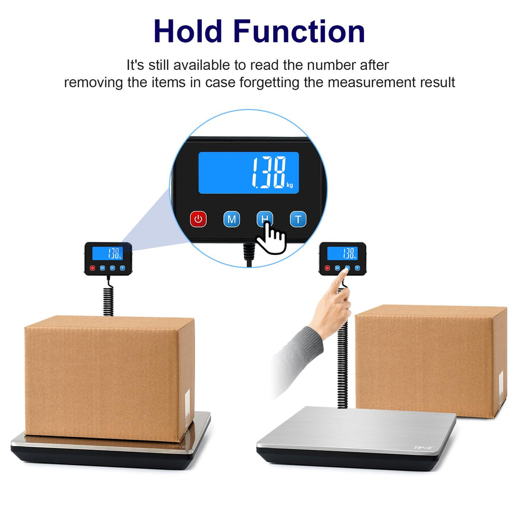 Shipping Scale 440lbs for Packages, Heavy Duty Digital Postal Scale with LCD Display 0.35 oz High Precision Express