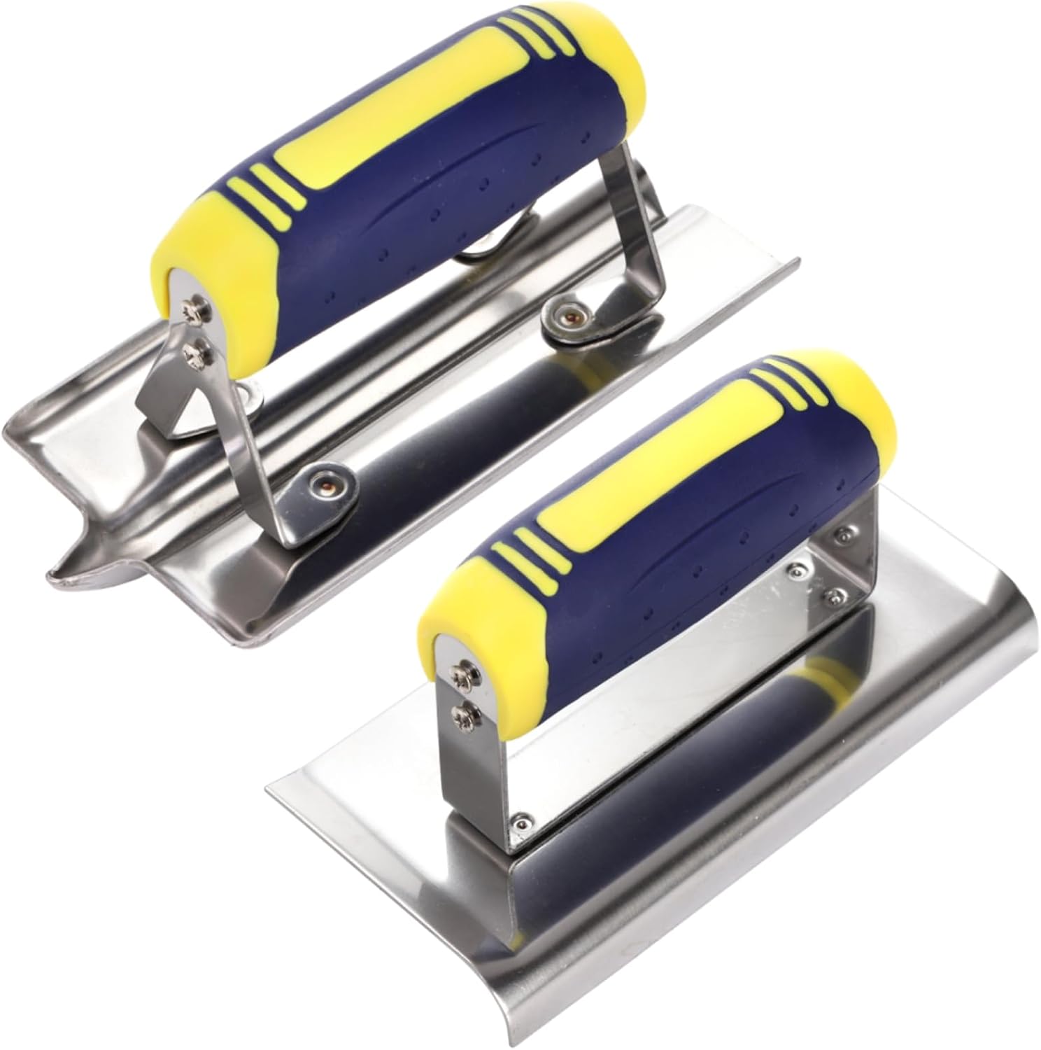 2 Pieces Concrete Tool Set, 6" x 3" Stainless Steel Concrete Edger and Groover, Masonry Cement Finishing Kit for