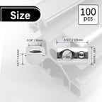 Rierdge M5 Half Round Roll in Spring T Nuts, 100 Pcs