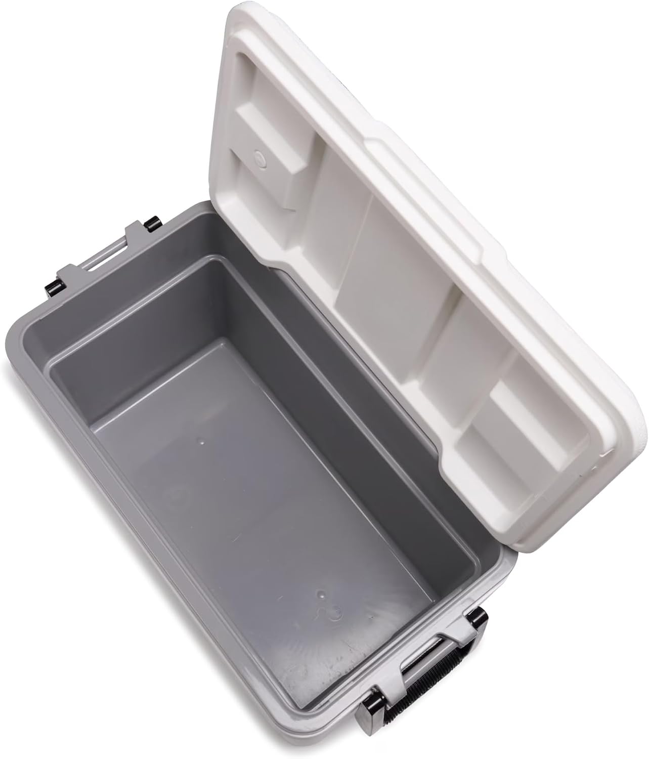 25 QT Hard Sided Cooler White, UV Resistant Ice Chest with Fish Ruler, Swing Handles for Fishing Boat Trip