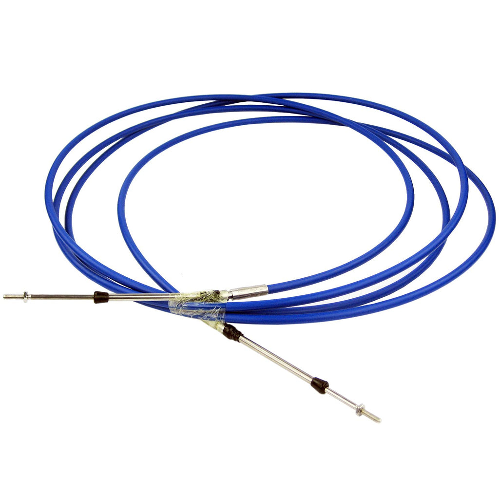 Marine 33C Throttle Shift Remote Control Box Cable For Yamaha Outboard Engine Boat Motor Steering System Blue (30FT, 2 PCs)