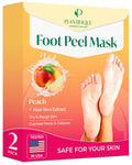 Foot Peeling Mask, Dermatologically Tested - 2 Pairs, Peach | Repairs Heels & Removes Dry Dead Skin for Baby Soft