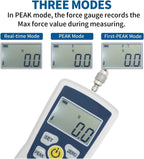 Digital Force Gauge Portable Digital Push Pull Force Gauge Force Test Equipment Dynamometer 1% High Accuracy Am，50N 1