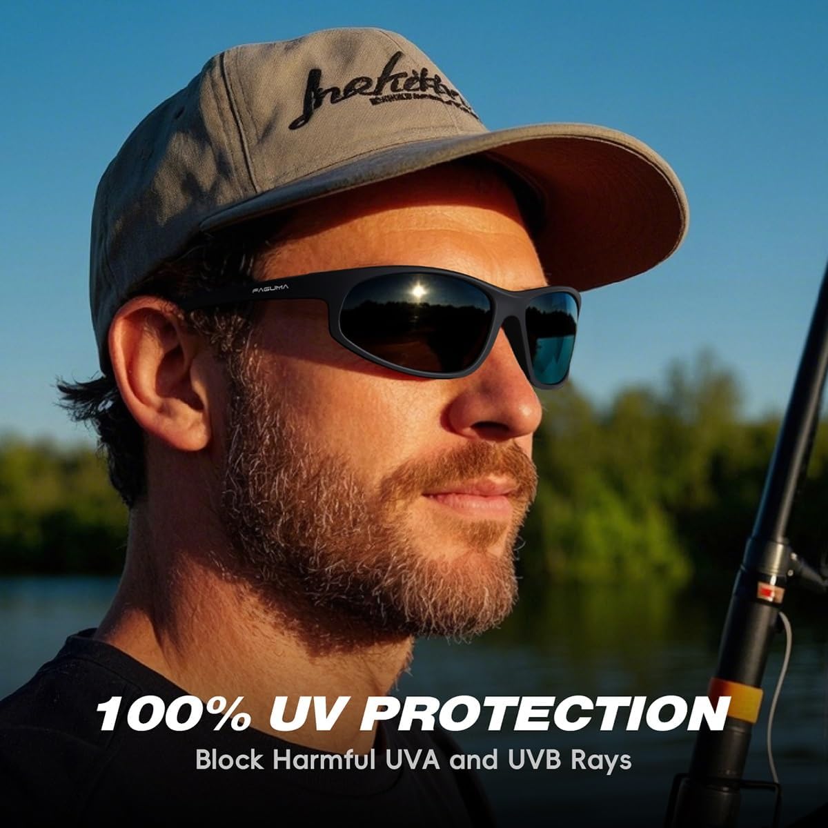 Polarized Sports Sunglasses For Men UV400 Protection | Cycling Driving Fishing