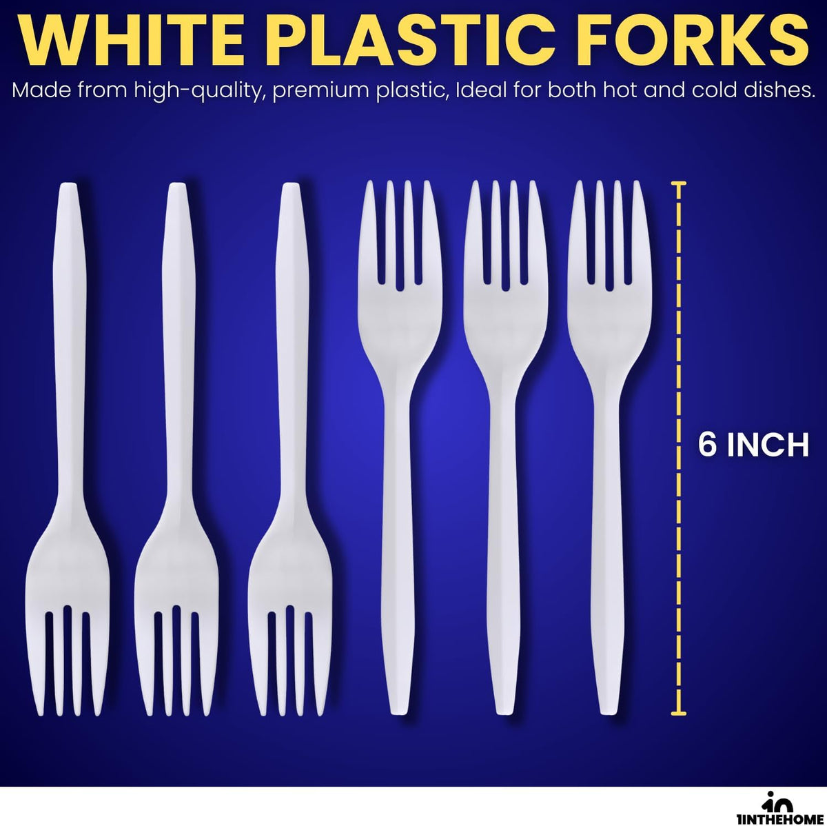 Plastic Forks Bulk, Disposable Medium Weight Cutlery, Heavy Duty White, 1000 Pack