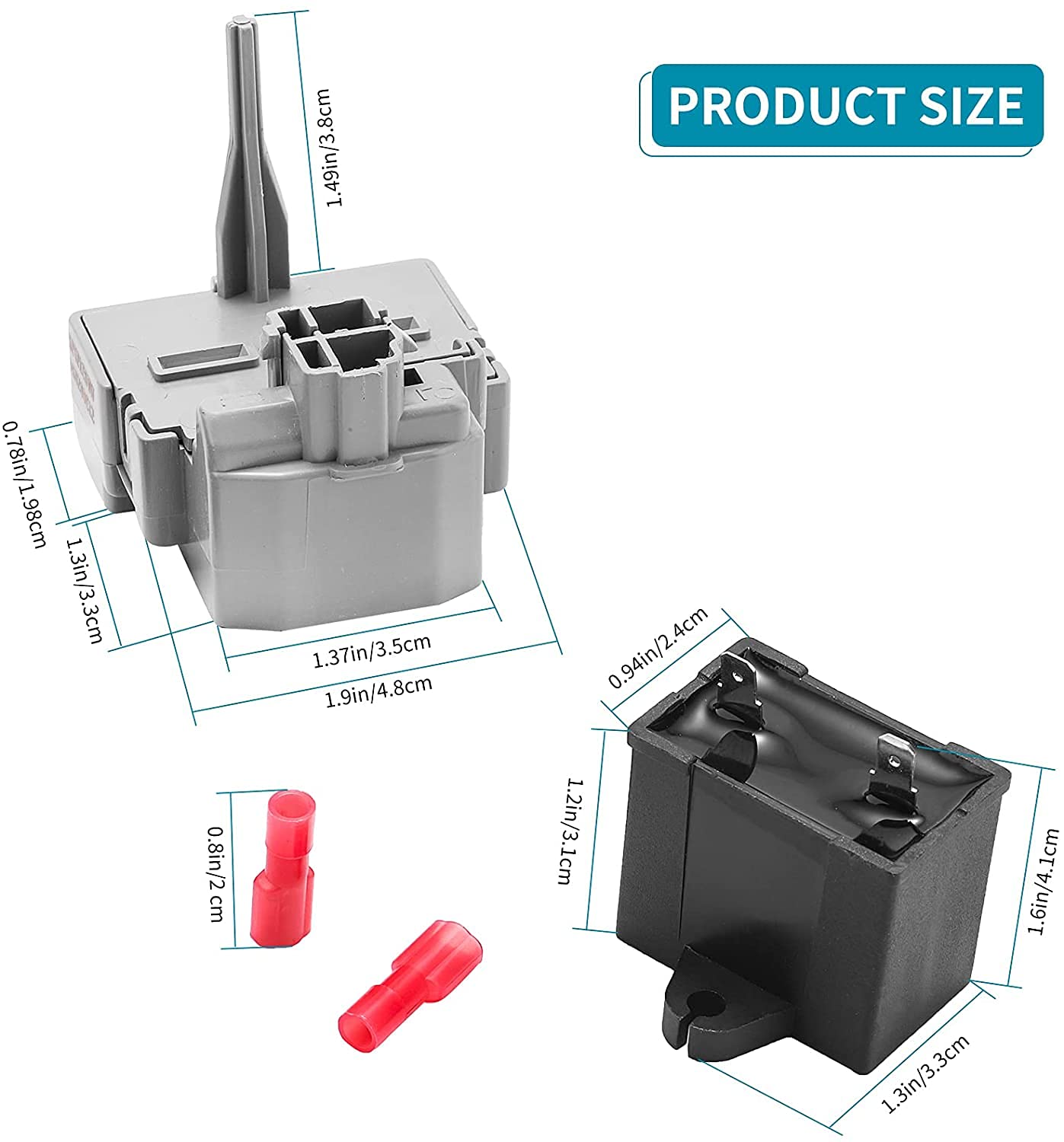 W10189190 TSD2 Start Relay & 2264017 Freezer Compressor Run Capacitor Compatible with Whirlpool Kenmore Electrolux
