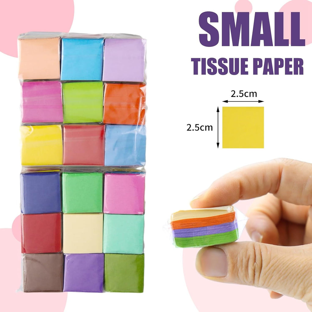 10800 PCS 1 Inch Tissue Paper Squares 36 Assorted Colors
