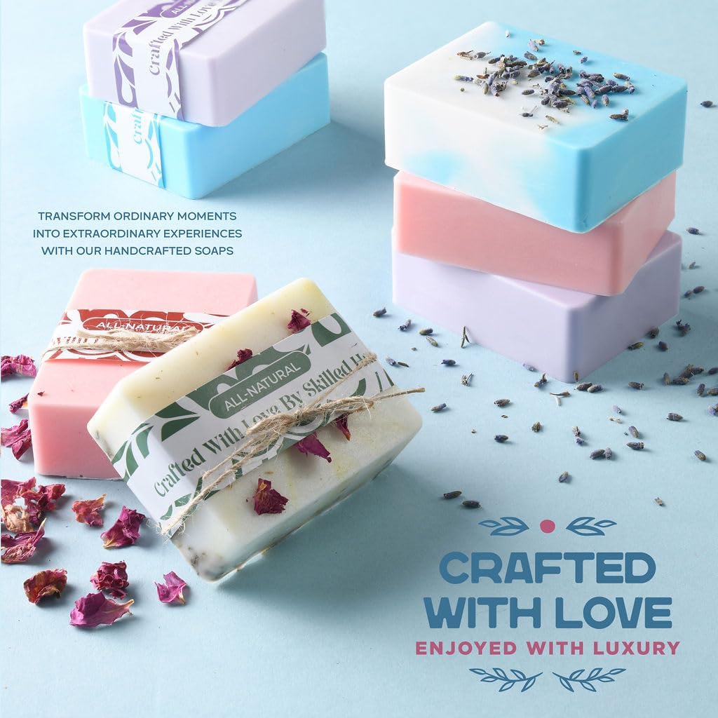 Soap Making Kit - Soap Making Supplies melt and Pour - DIY Set for Adults and Kids, Includes soap Base, Silicone