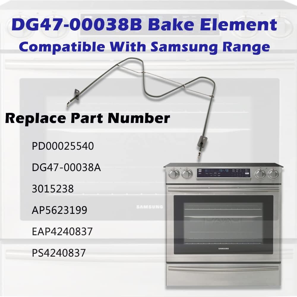 DG47-00038B Oven Bake Element, Compatible With Samsung Range/Stove/Oven