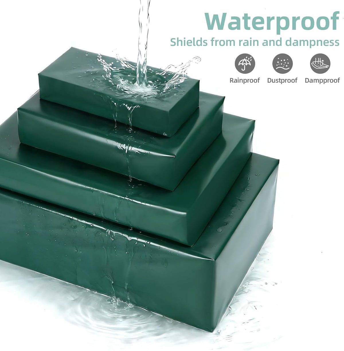 100 Pack Green Poly Mailers Variety Pack, 6x9&10x13&12x15.5&14.5x19
