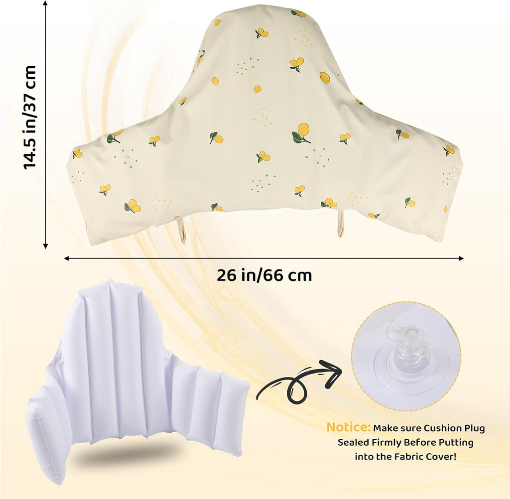 High Chair Cushion with Cover Pad for IKEA Antilop Babies Toddlers Inflatable & Reversible Built-in Inflatable Cushion