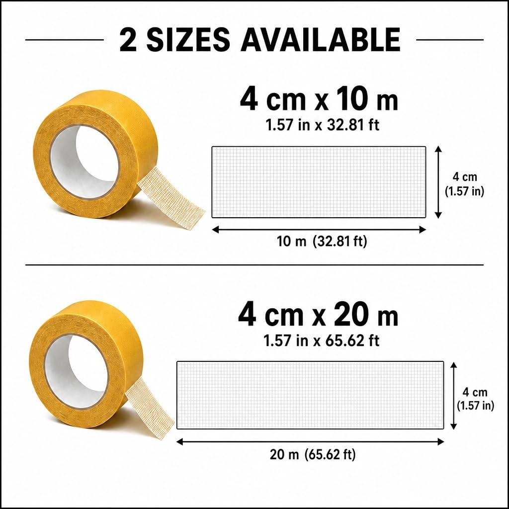 Heavy Duty Double Sided Tape, Strong Adhesive for Wall & Floor Mounting