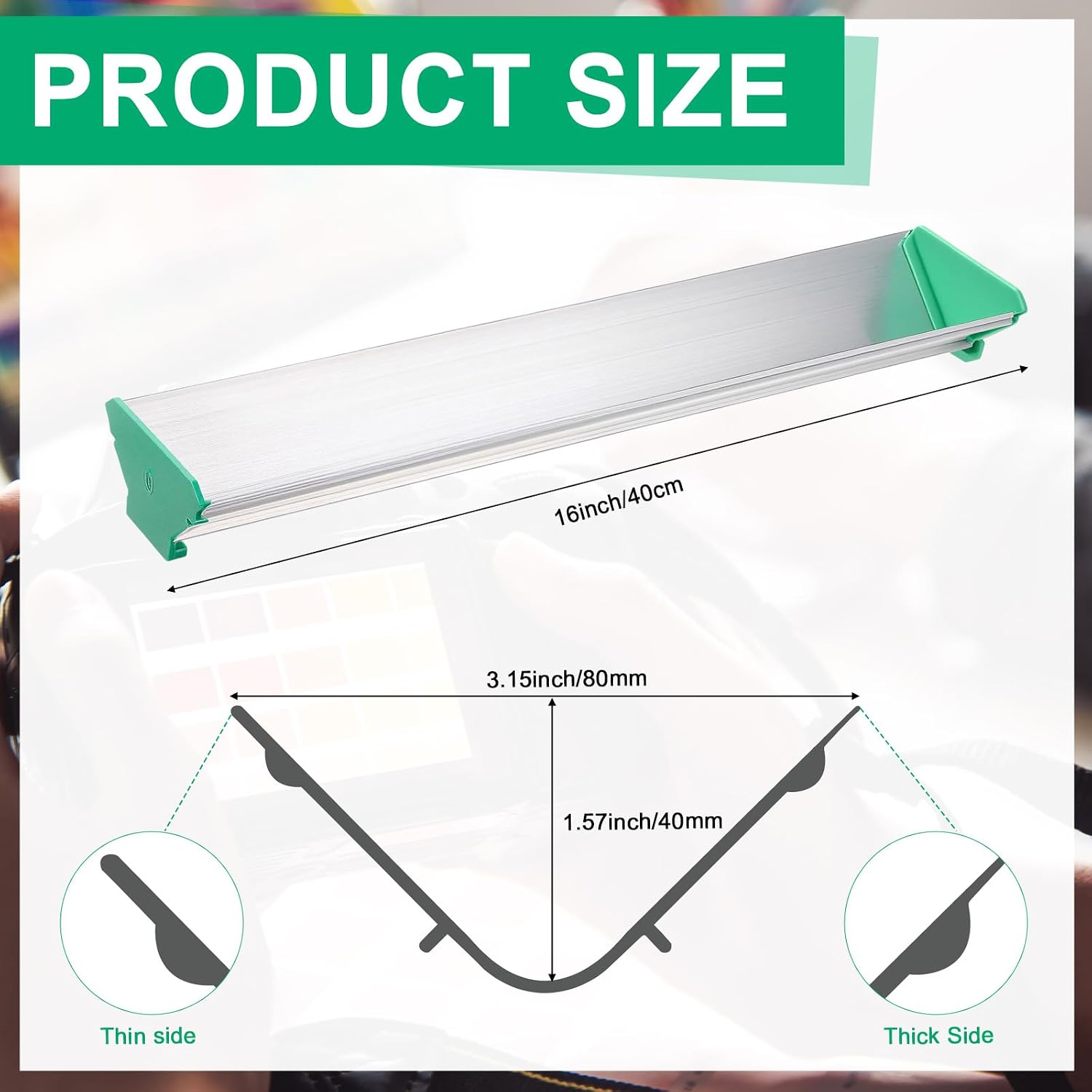 2 Pcs 16'' Dual Edge Aluminum Emulsion Scoop Coater 13.8" Screen Printing Squeegee Emulsion Scoop Art Squeegee for