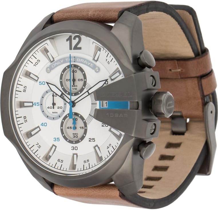Diesel Mega Chief Watch for Men, Chronograph Men's Watch