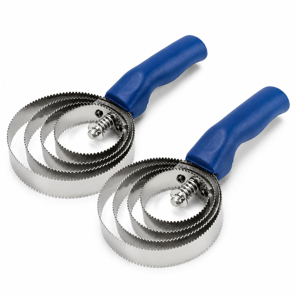 2-Pack Reversible Curry Combs for Horses and Pets, Stainless Steel