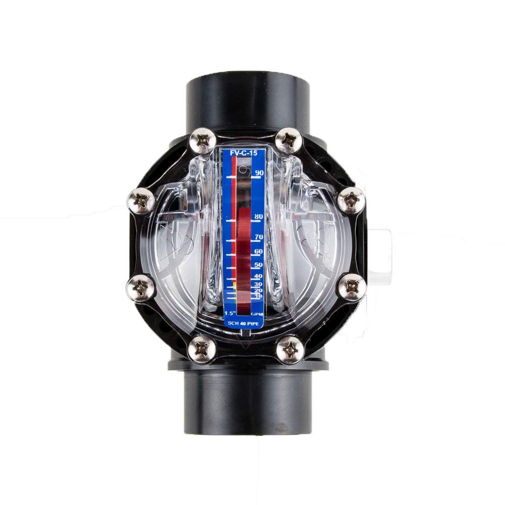 Flow Vis H2flow Controls Inc 1.5 inch FlowVis Flow Meter FV-C-15