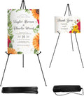 2 Pcs Lightweight Easel Stand, 66 Inch, Black, with Carry Bags | Adjustable Portable Display Easel, Metal Floor