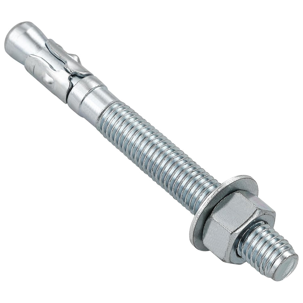 5/16x3" 10Pcs Inch Standard Fasteners for Heavy-Duty Zinc Wedge Anchors for Cement and Concrete