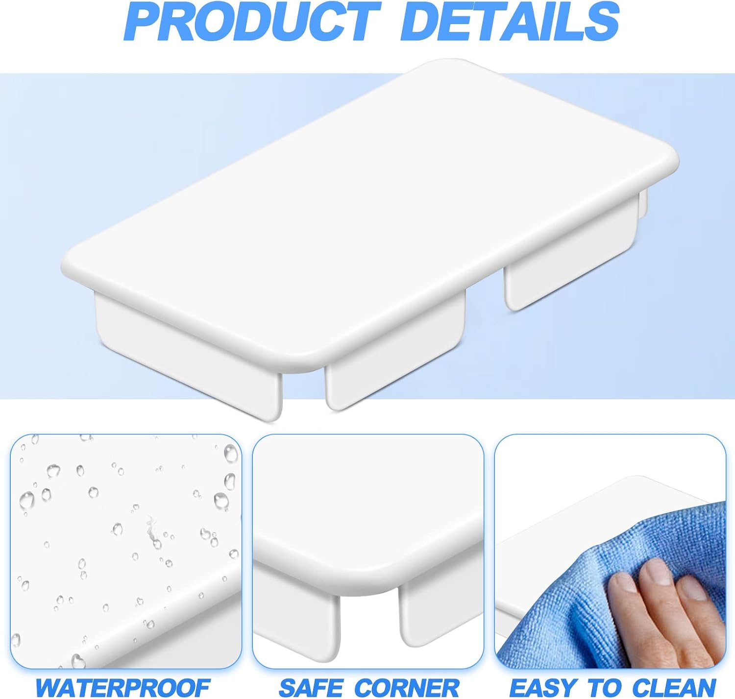 Internal Vinyl End Caps PVC End Caps for Pocket Rail Vinyl Fence Post Caps Vinyl Fence Parts, Inner Clips