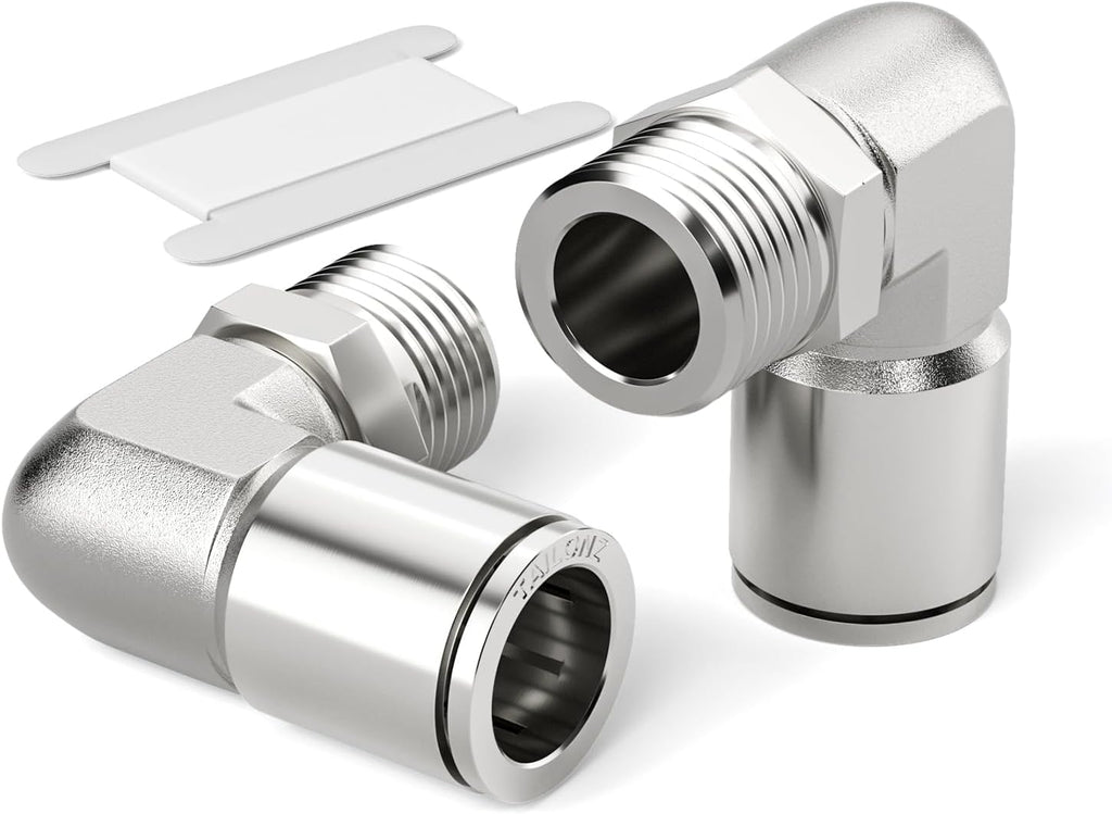 TAILONZ 304 Stainless Steel 1/4" x 1/8" NPT Push to Connect Elbow 5Pcs