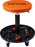 Mechanic Stool, 250 LBS Rolling Pneumatic Creeper Garage/Shop Seat, Adjustable Height 16-22 inch in Padded Rolling