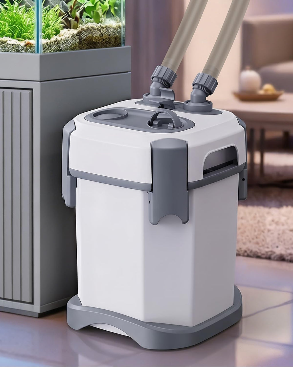 Self-Priming Quiet Canister Filters for Aquarium, 20W (1400L/H)