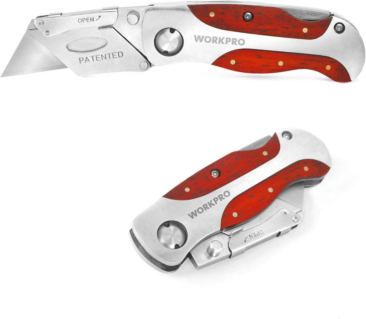Quick-Change Utility Knife, Classical Retro Style Wood Grain Handle