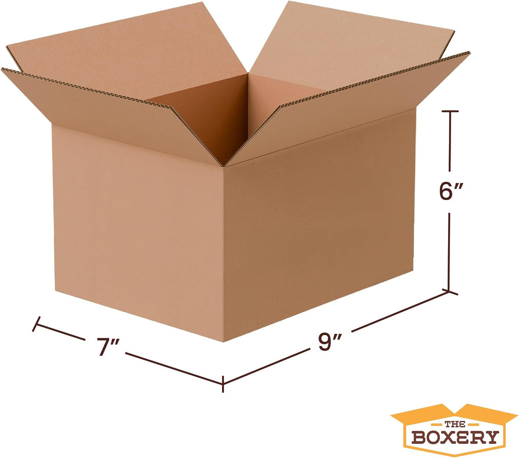9"x7"x6" Corrugated Cardboard Boxes 25-Pack
