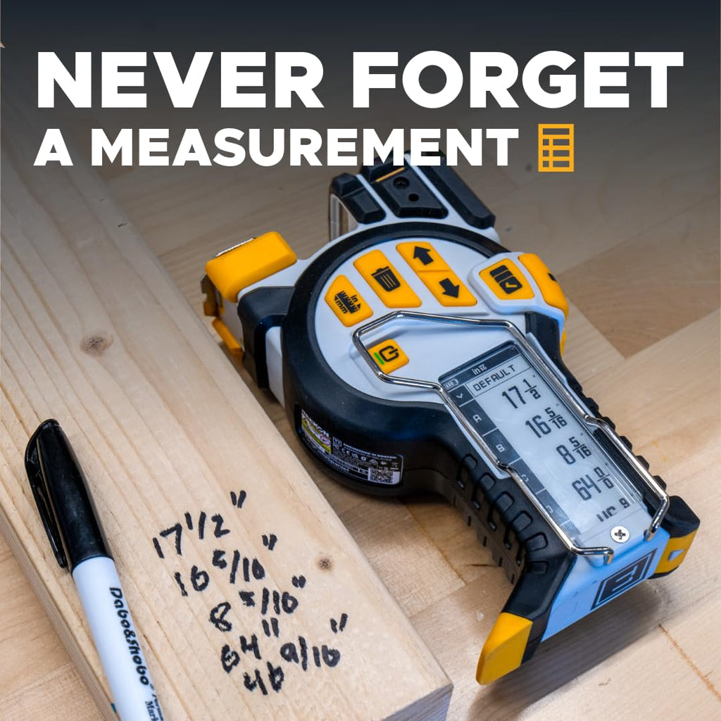 T1 Tomahawk Digital Tape Measure 25 Ft – Professional Measuring Tool with Green Laser, E-Paper Display, 1,000+