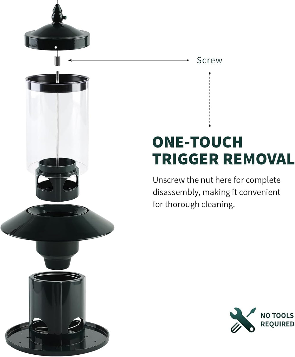 Squirrel-Proof Bird Feeder for Outdoor Wild Bird