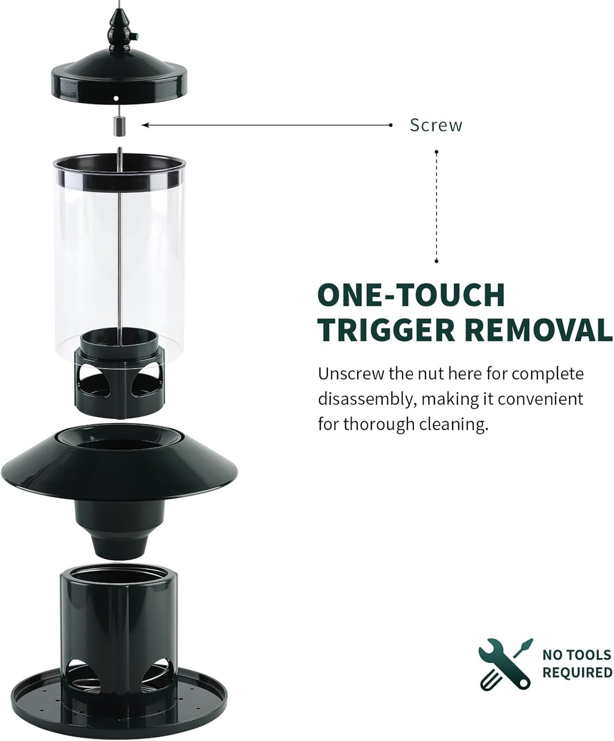 Squirrel-Proof Bird Feeder for Outdoor Wild Bird