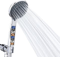 Filtered Shower Head with Handheld, High Pressure 5 Spray Mode Showerhead with Hose Bracket Filter for Hard Water