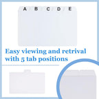 50 Pcs Index Card Dividers 3 x 5 Inch Index Card Dividers with Cards Guides with 2 Pcs A-Z Alphabet Number Stickers