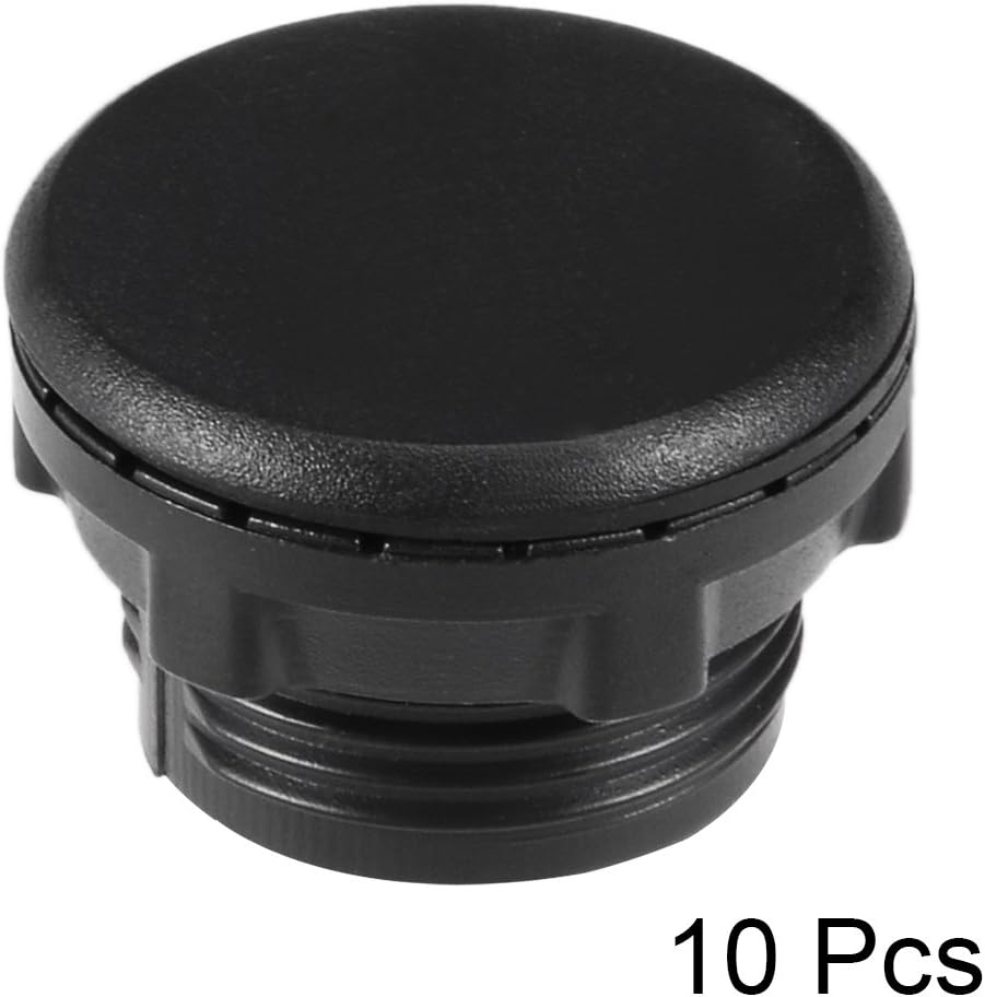 uxcell 10Pcs 22mm Black Plastic Push Button Switch Hole Panel Plug