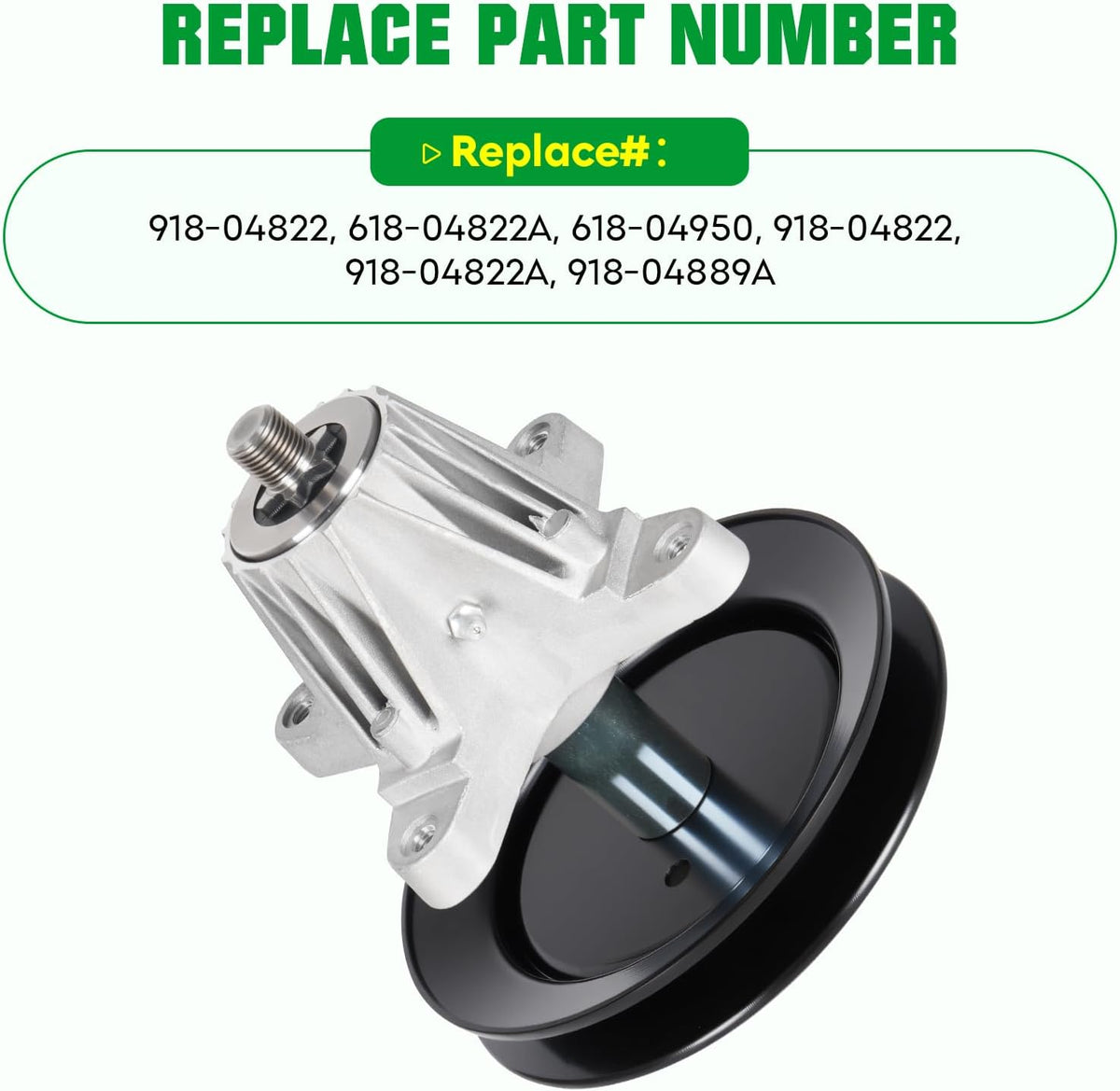 618-04822 LT1500 LTX1042 Spindle Assembly with Pulley Fit for 42'' Deck Troy-Bilt Cub Cadet LTX1040, 60" Deck ZT1-60