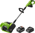 12-Inch 20V Cordless Electric Snow Shovel - 16ft Throwing Distance, Battery Snow Blower for Driveway, Sidewalk