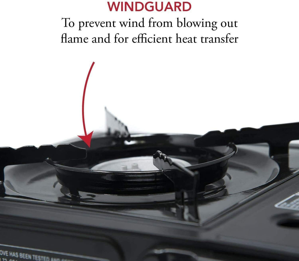Portable Butane Camping Stove with Case: Automatic Ignition, Precise Heat Control - Camping & Tailgating and Outdoor
