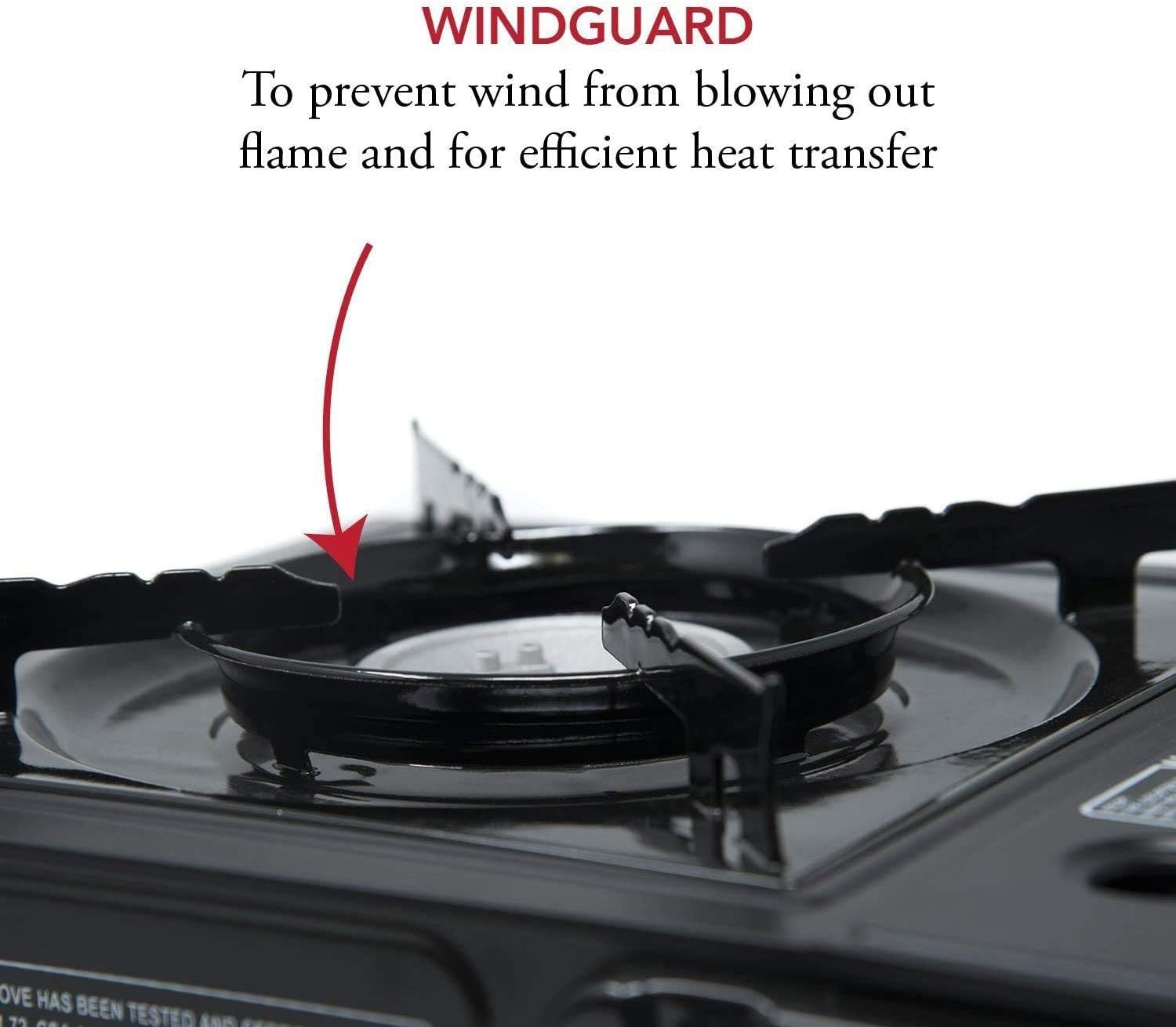 Portable Butane Camping Stove with Case: Automatic Ignition, Precise Heat Control - Camping & Tailgating and Outdoor