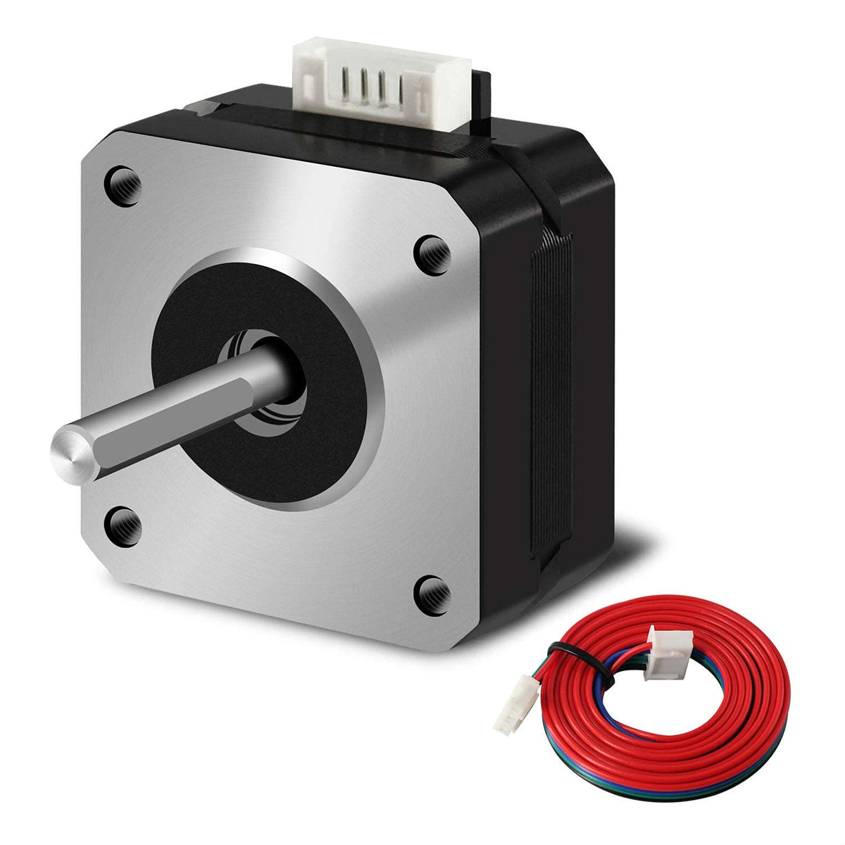 1PCS Nema 17 Stepper Motor 42-23 3D Printer Extruder Motor 17HS4023 DC 1A-4.1V 2 Phase 4 Wires 1.8 Degrees with 39.3 inch Cable for Creality CR-10 10S Ender 3D Printer/CNC extruder and Y-axis