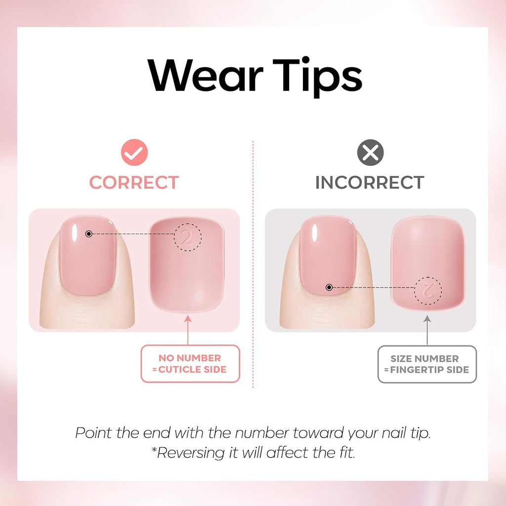 Extra Short Press on Nails, French Tips Squoval Fake Nails