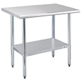 Stainless Steel Prep Table 24''x36'' NSF Commercial Workbench