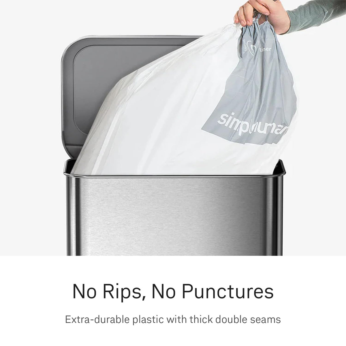 Code N 200 Count Custom Fit Liners, Drawstring Kitchen Trash Bags, One-by-One Mess-Free Dispense, Extra Thick &