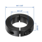 (4-Pack) Shaft Collar 1/2" Bore, 1045 Steel Set Screw Split Clamp-On Collars, 1-1/8" OD, 13/32" Thickness, with M4 Set Screws