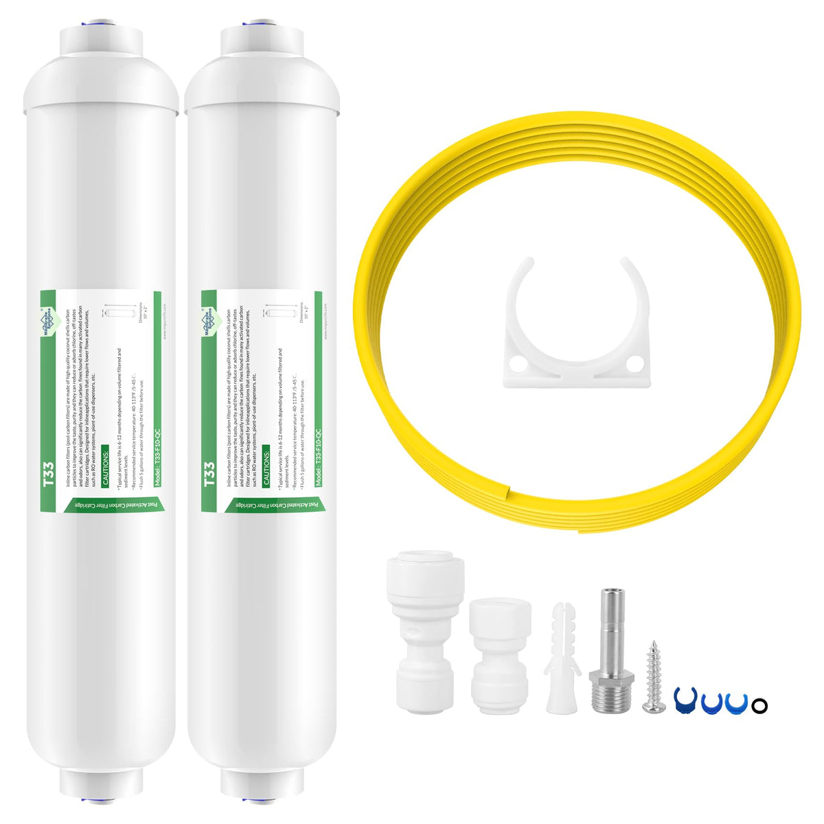 Membrane Solutions Inline Water Filter Kit for Refrigerator and Ice Maker