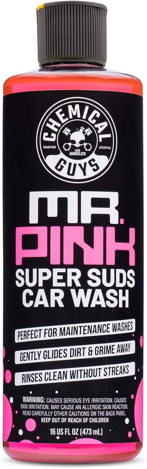 Mr. Pink Car Wash Soap - 16 oz Super Suds Foaming Car Wash Soap for Cannon, Blaster, or Bucket Washing - pH Balanced