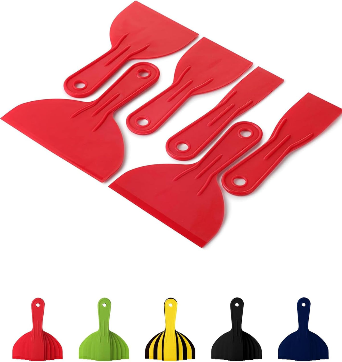 Bates- Plastic Putty Knife Set, 6 Pack Flexible Scrapers
